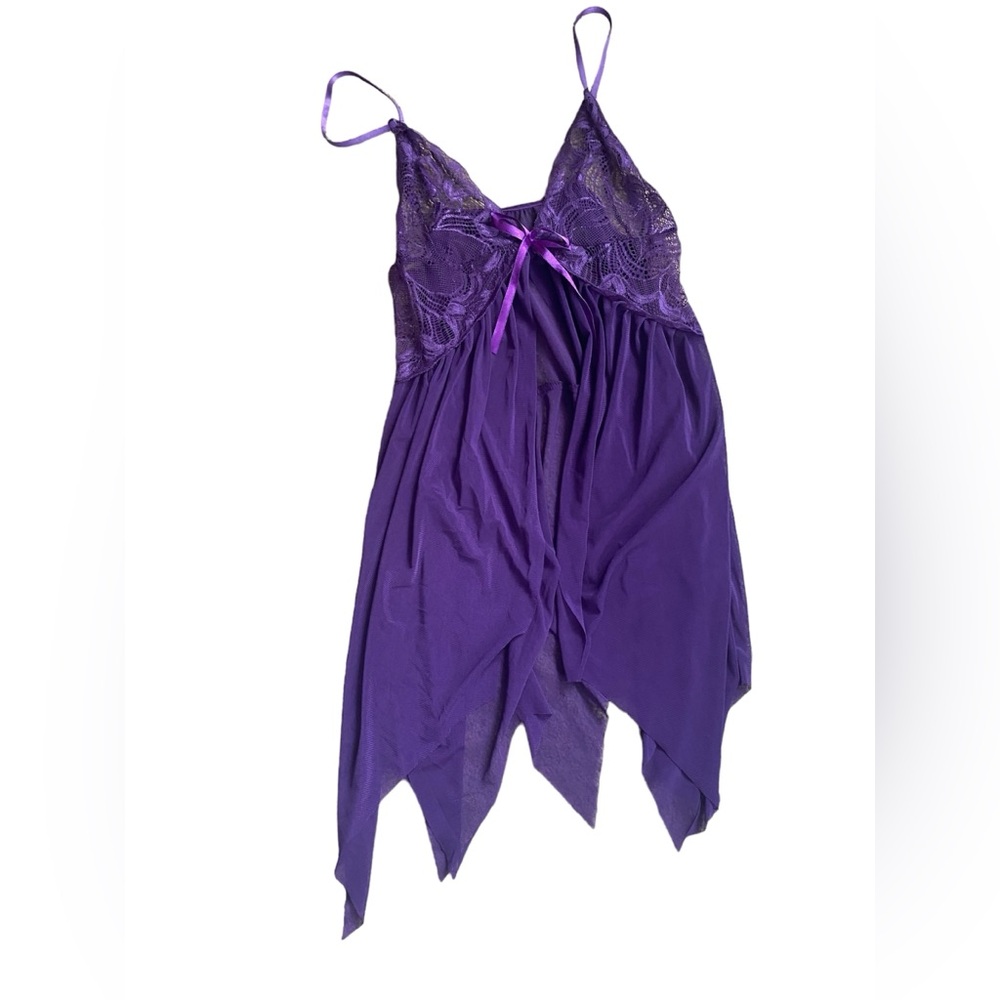 Purple Lingerie Lace Top
